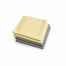 MICROFASER-WAFFELTUCH GRAU-GELB вафельна мікроволоконна серветка 4 шт