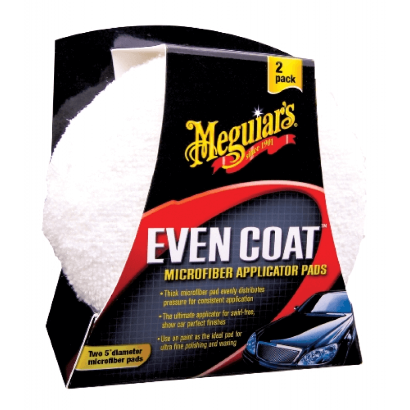 Набір аплікаторів мікрофібрових Meguiar's X3080EU Even Coat Applicator Pads, 12,5 см. - 2 шт