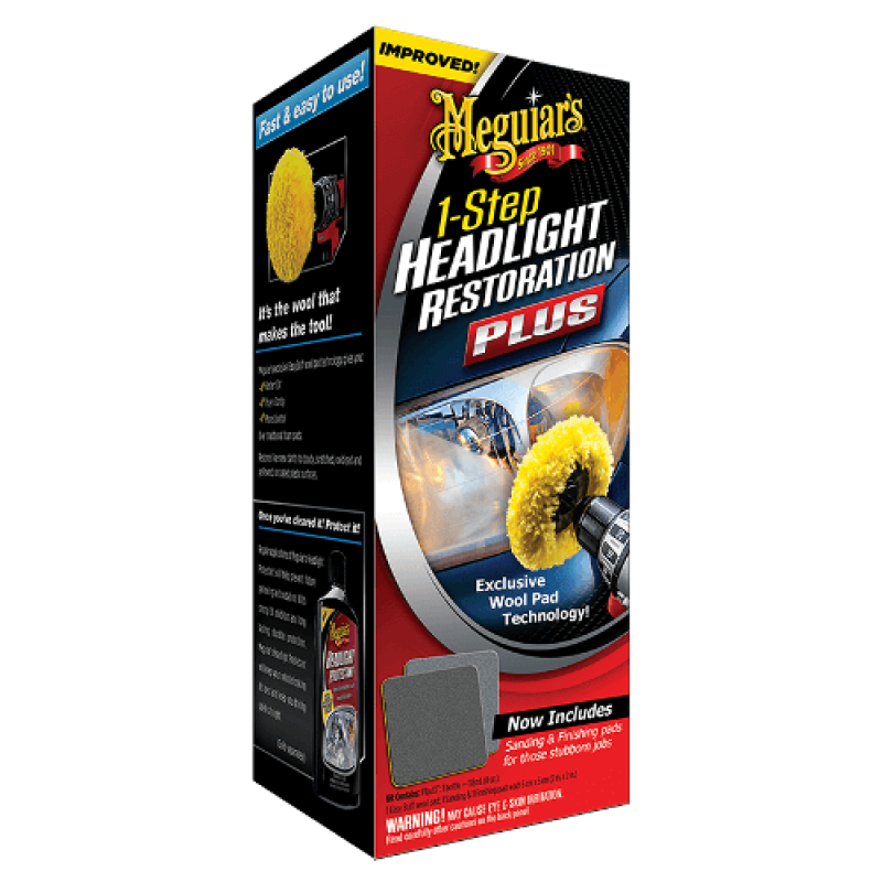 Набір для відновлення фар Meguiar's G1900K One-Step Headlight Restoration Plus Kit