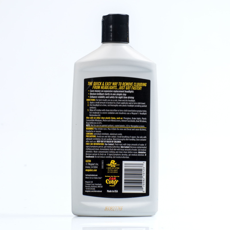 Очищувач поліроль для прозорого пластика Meguiar's G12310 PlastX ™ Clear Plastic Cleaner and Polish, 295 мл