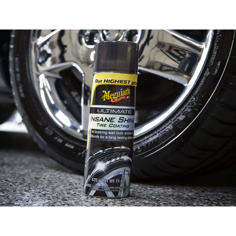 Спрей для чорніння шин аерозольний Meguiar's G190315 Ultimate Insane Shine ™ Tire Coating, 425 г