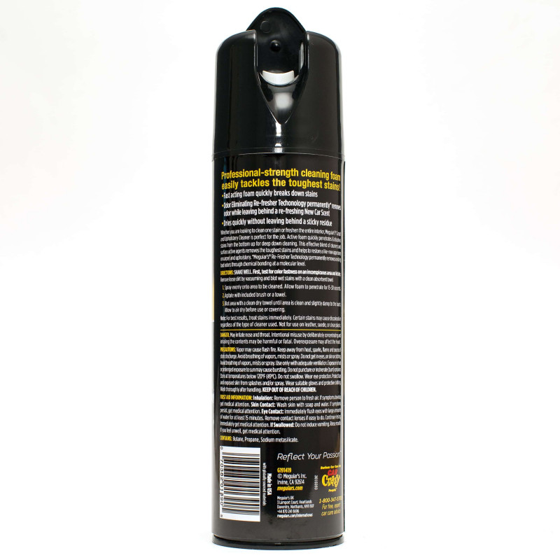 Пінний очисник з щіткою для карпета і килимів Meguiar's G191419 Carpet & Upholstery Cleaner, 539 г