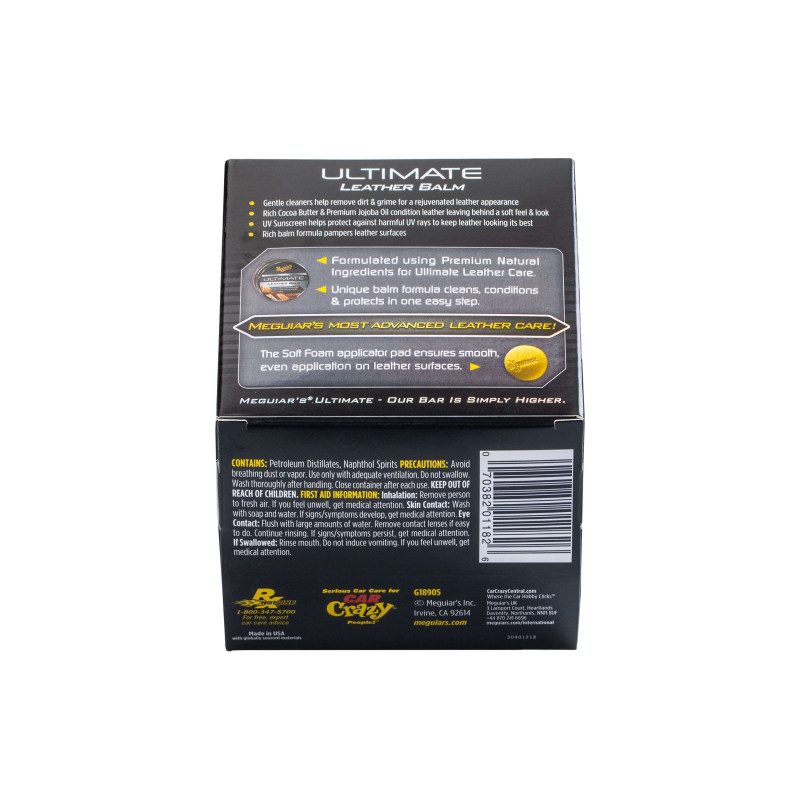 Бальзам 3 в 1 для шкіри Meguiar's G18905 Ultimate Leather Balm, 160 г