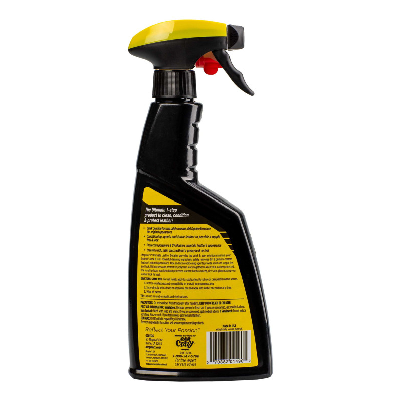 Спрей 3 в 1 для догляду за шкіряним салоном Meguiar's G201316 Ultimate Leather Detailer, 473 мл