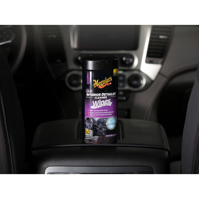 Серветки для швидкого очищення салону Meguiar's G13600 Quik Interior Detailer Cleaner 18 х 23 см, 25 шт.