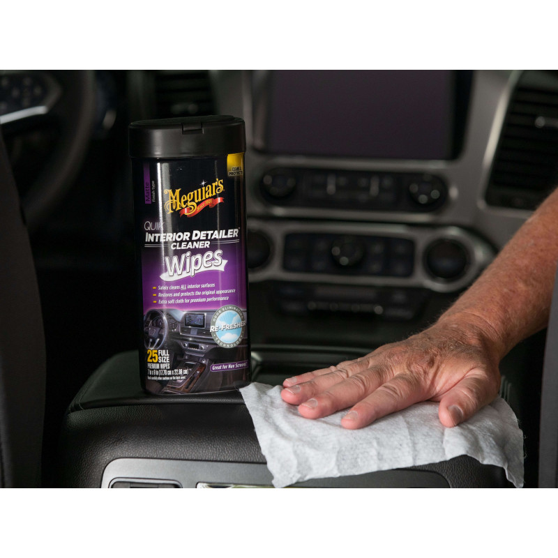 Серветки для швидкого очищення салону Meguiar's G13600 Quik Interior Detailer Cleaner 18 х 23 см, 25 шт.