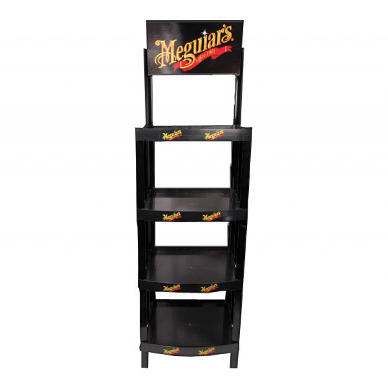 Пластиковий стенд під автохімію чорний Meguiar`s ST022 Display Rack, 206 x 38 x 52 см