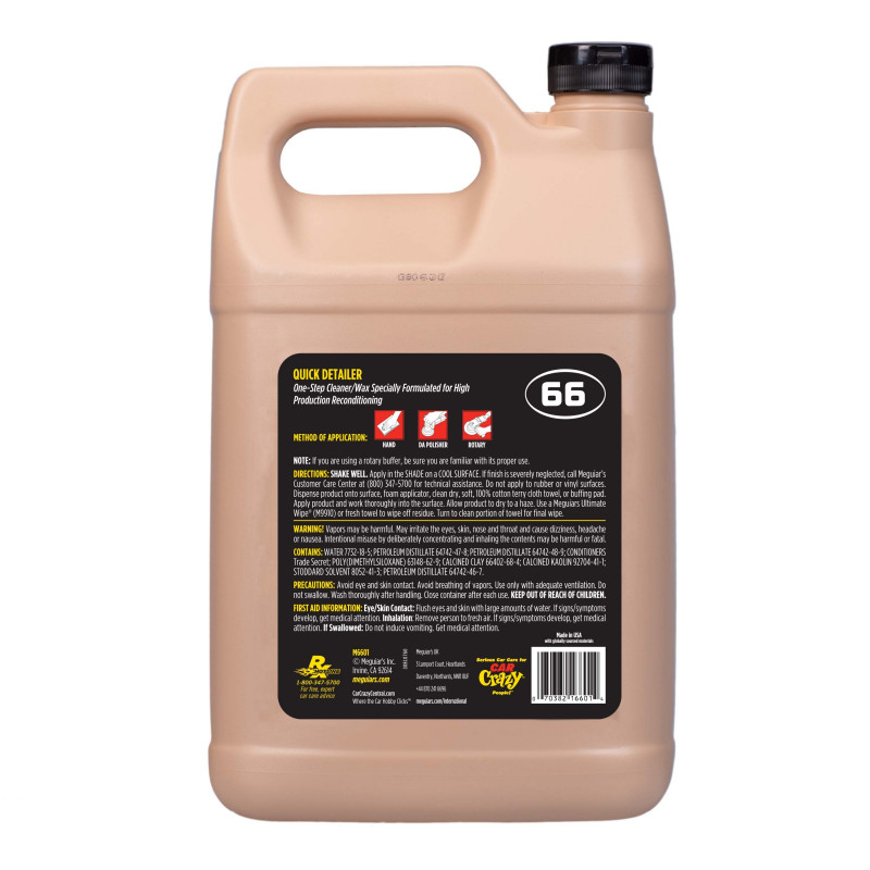 Очищуючий віск швидкий Детейлер Meguiar's M6601 Quick Detailer, 3.78 л