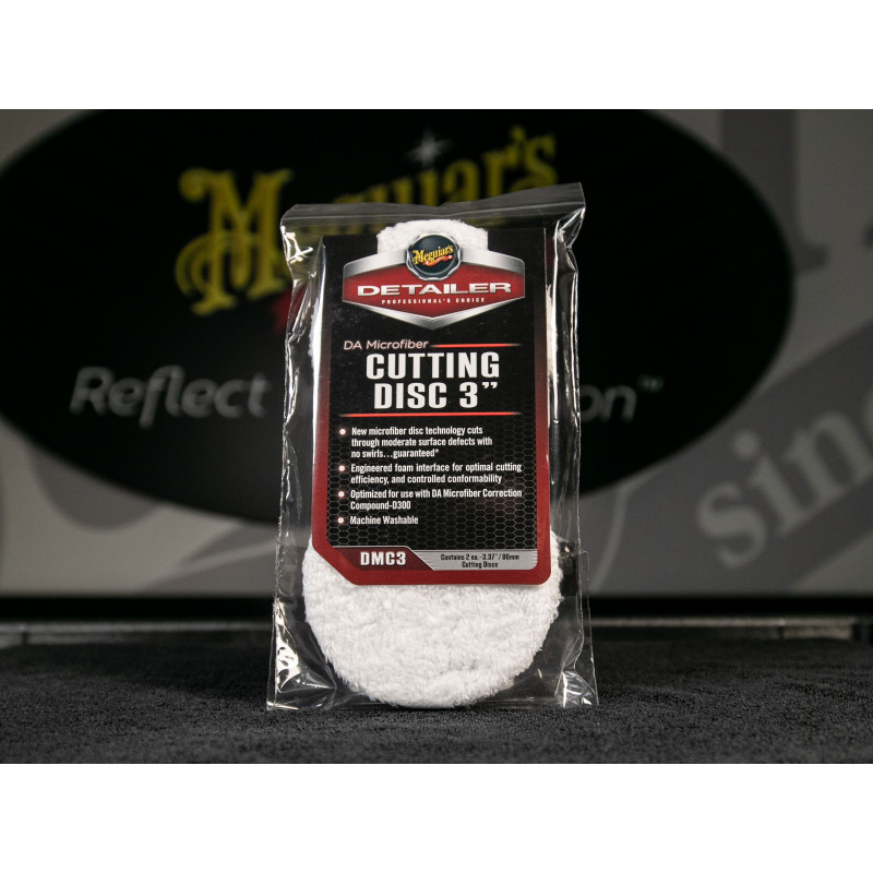 Мікрофібровий ріжучій диск Meguiar's DMC3 DA Microfiber Cutting Disc 3 ", 8.6 см - 2 шт.