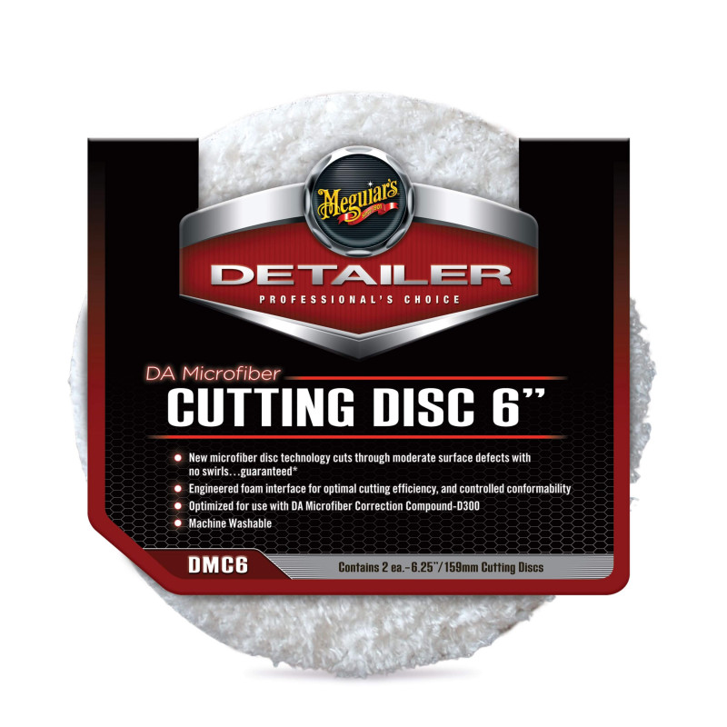 Мікрофібровий ріжучий диск Meguiar's DMC6 DA Microfiber Cutting Disc, 15 см - 2 шт.