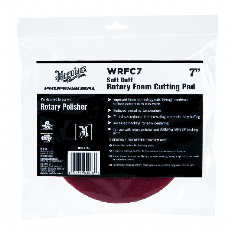 Роторний полірувальний круг жорсткий Meguiar's WRFC7 Rotary Foam Cutting Pad 7 '', 17.8 см