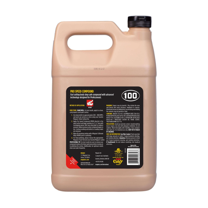 Полірувальна паста універсальна Meguiar's M10001 Pro Speed Compound, 3.78 л